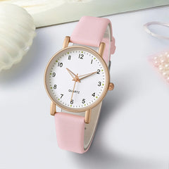Casual Women's Watch Pu Leather Strap Wristwatch